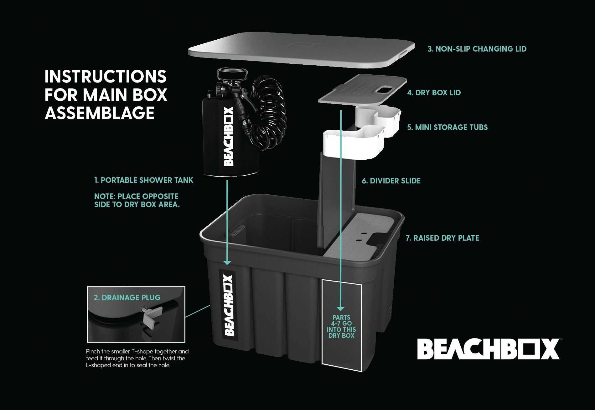 BeachBox Portable Shower Tank