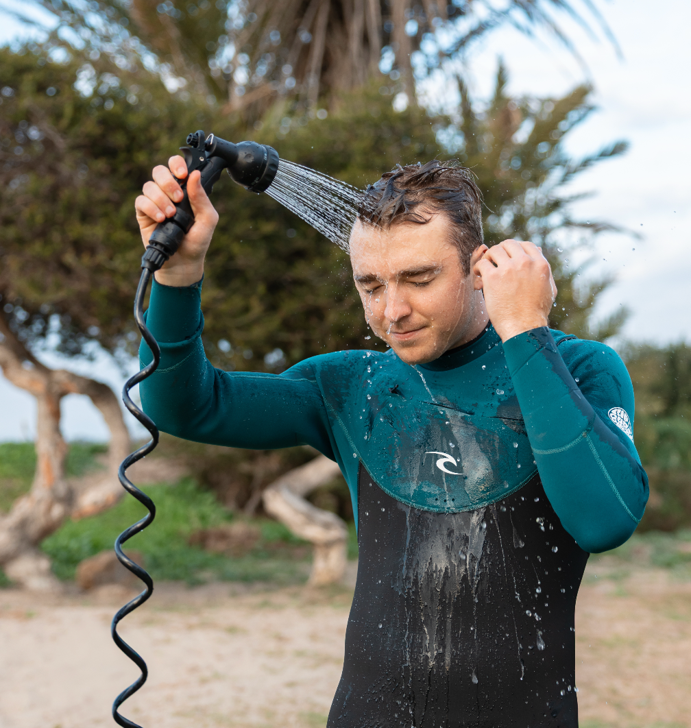 BeachBox shower nozzle with five spray modes
