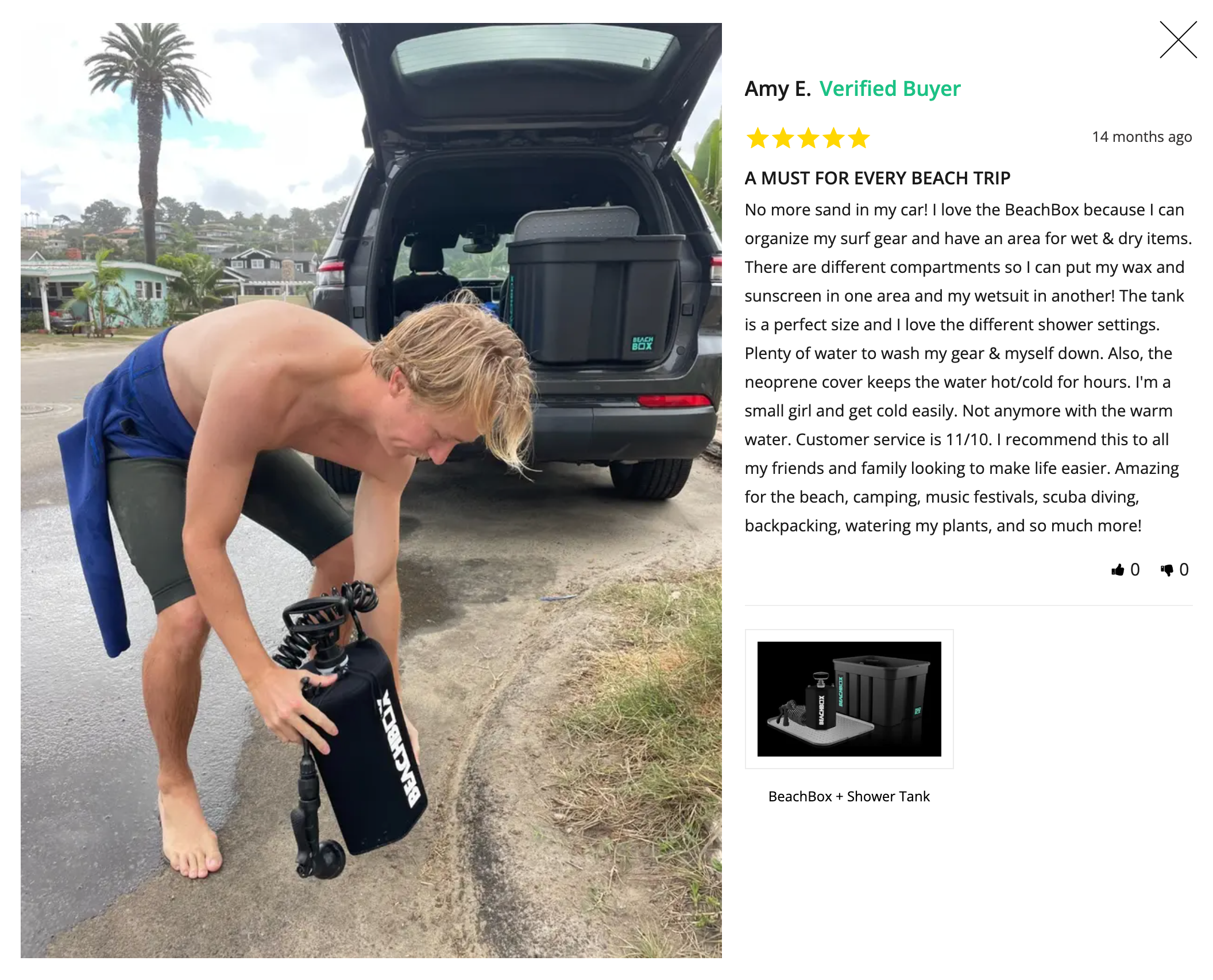 BeachBox with Shower Tank