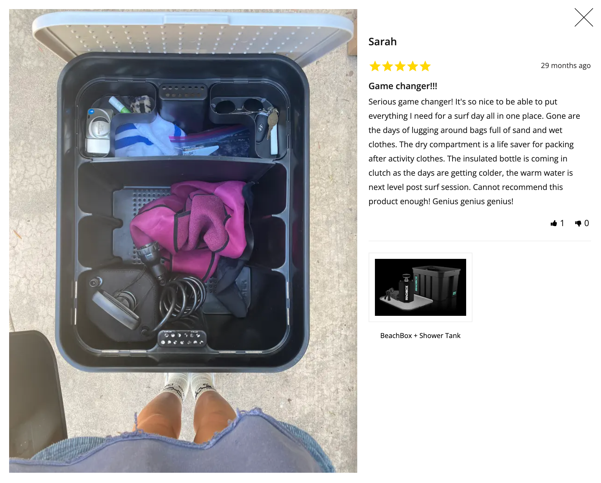BeachBox with Shower Tank