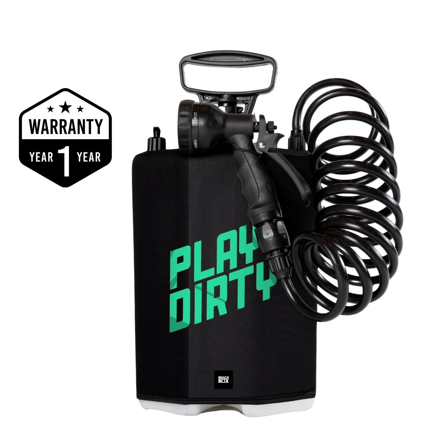 BeachBox Portable Shower Tank - 'Play Dirty' / Black