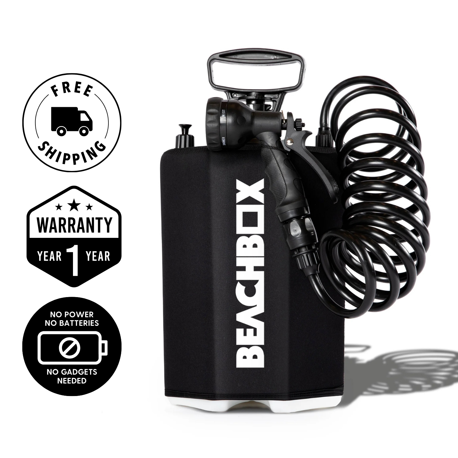 BeachBox Portable Camping Shower Tank 'Black'