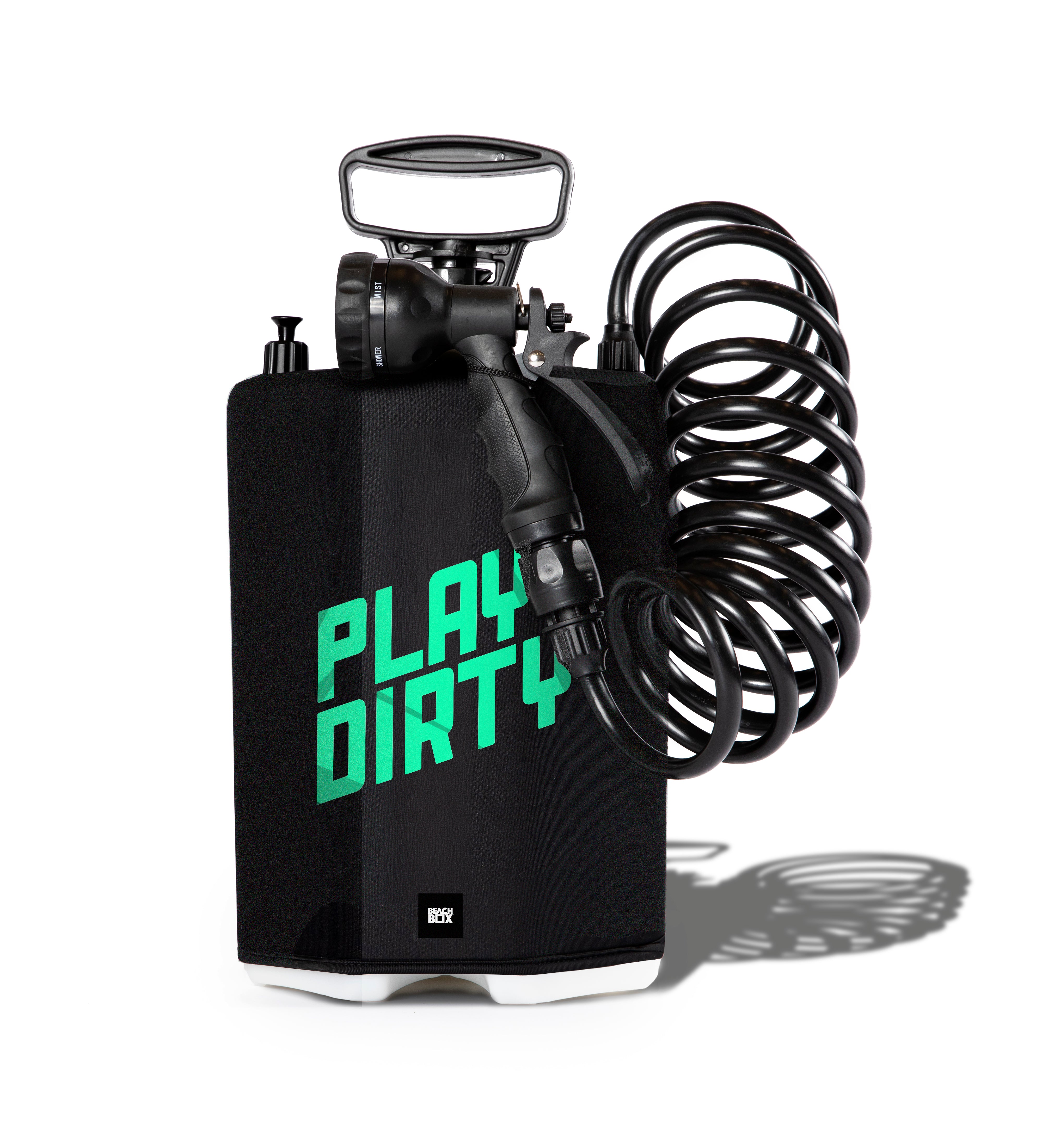 BeachBox Portable Shower Tank - 'Play Dirty' / Black